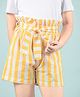 tweeny mini Pure Cotton Striped Shorts - Yellow