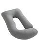 Moon Organic U Shaped Contour Maternity Pillow Maternity Accessories Lite Grey Adult