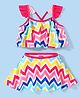 Babyhug Sleeveless Two Piece Swimsuit with Chevron Print - Multicolour