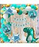 Puchku Dinosaur Theme Net Back Drop Curtain with LED Lights Backdrop B
