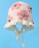 Babyhug  Floral Design Woollen Cap - White