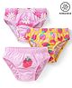 Babyhug 100% Cotton Antibacterial Panties Fruits and Floral Print Pack of 3 - Pink