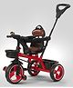 Baybee Albine 2 in 1 Baby Tricycle for Kids, Plug N Play Kids tricycle with Adjustable Parental Control, Cushionseat & Safety guardrail (Red)