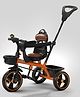 Baybee Albine 2 in 1 Baby Tricycle for Kids, Plug N Play Kids tricycle with Adjustable Parental Control, Cushionseat & Safety guardrail (Orange)