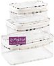 PrettyKrafts Set of 3 Multipurpose Transparent Plastic Box, Travel Pouch, Toiletry Kit, Makeup Bag, Cosmetic Pouch for Women, Shaving Kit, Toiletry Bag, 23 x 12 x 7 cm,Checks