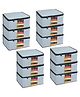 PrettyKrafts Presents Non Woven Saree Cover Storage Bag ,Organizers for Wardrobe Pack of 12 , Grey