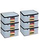 PrettyKrafts Presents Non Woven Saree Cover Storage Bags for,Organizers for Wardrobe Pack of 6 , Grey