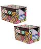 PrettyKrafts Premium Shirt Stacker Closet Organizer with Lid , Shirts and Clothing Organizer with Lids Pack of 2, Multi Checks