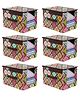 PrettyKrafts Premium Shirt Stacker Closet Organizer with Lid , Shirts and Clothing Organizer with Lids Pack of 6, Multi Checks