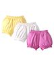 Pine Kids Cotton Lycra Mid Thigh Solid Panties & Bloomers Pack Of 3 - Multicolour