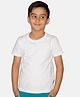 Kiddopanti Cotton Half Sleeves Solid Tee - White