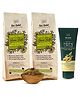 Nat Habit Ready to Apply Henna Paste & Brightening Ubtan Face Wash Combo For Women Rich Dark Brown Shade & Natural Glow