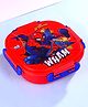 Spider Man Insulated 3 Grid Bento Lunch Box with Stainless Steel Inner & Steel Spoon (Color and Print may vary)