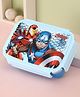 Captain America Crunchy Insulated 2 Grid bento Lunch Box with Stainless Steel Inner and a Spoon (Color may vary)