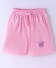 Doreme Single Jersey Knit Shorts With Butterfly Print - Pink