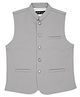 CAVIO Sleeveless Solid Nehru Jacket - Grey