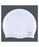 KARBD Bubble Drop Design Hair Protection Silicone Swimming Cap Universal Size - White