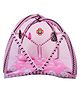Babytoons Baby Bedding Set Play Gym with Mosquito Net Sleeping Bed with Hanging Toys & Neck Pillow for Baby Boy's & Girl's (Pink, 0-12 Months)