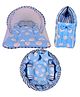 Babytoons Combo Pack of Baby Bedding Gift Pack Set for Baby Boys and Baby Girls (Blue, 0-12 Months)