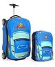 Navrangi Kid's Travel Suitcase Car-Shaped Trolley Bag with Wheels - 17 Inches luggage & 13 Inches Backpack