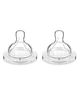 Chinmay Kids Baby Silicone Nipple with Soft Milk Feeding Head in Fast Flow Conical Shape Design for All Newborn, Infant, Toddlers for Steel Feeding Bottles Pack of 3 Transparent