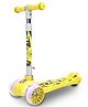 Tygatec 3 Wheel Scooter for Kids with LED Flashing Wheel with 3 Height Adjustments Handles ( Yellow )
