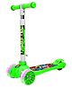 Tygatec 3 Wheel Scooter for Kids with LED Flashing Wheel with 3 Height Adjustments Handles ( Green )