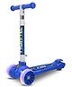 Tygatec 3 Wheel Scooter for Kids with LED Flashing Wheel with 3 Height Adjustments Handles ( Dark Blue)