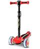 Tygatec 3 Wheel Premium Smart Kick Scooter with Fold-able & Height Adjustable Handle for Girls and Boys ( Red)