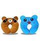 Chinmay Kids Polyester Fibre Animals Baby Pillow Pack of 2  Brown -  New Sky Blue