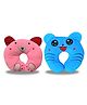 Chinmay Kids Polyester Fibre Animals Baby Pillow Pack of 2  Pink -  New Sky Blue