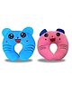 Chinmay Kids Polyester Fibre Animals Baby Pillow Pack of 2  New Sky Blue -  New Pink