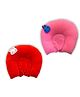 Chinmay Kids Mustard Seeds Toons & Characters Baby Pillow Pack of 2  (Red & Pink)
