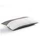 Gadda Co Height Adjustable Hollow Fibre Sleeping Pillow with Zip |  White and Grey, 27 x 16 Inches Pack of -1