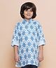 AJ Dezines Full Sleeves Motif Printed Kurta - Blue
