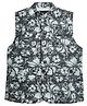 CAVIO Sleeveless Floral  Printed  Cotton Nehru Jacket - Green