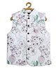 CAVIO Sleeveless Floral  Printed  Cotton Nehru Jacket - Pink