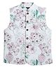 CAVIO Sleeveless Floral  Printed  Cotton Nehru Jacket - Pink