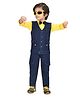 DOTSON Denim Full Sleeves Solid Shirt With Denim Waistcoat & Pant - Yellow