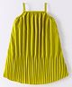 Kookie Kids Sleeveless Pleated Party Frock Solid Colour  - Green