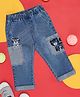 Pantaloons Baby Animals Embroidered Jeans - Medium Blue