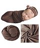Babymoon Jersey Wrap Baby Photography Props Stretch Without Wrinkle, Anti-Pilling, Breathable Blanket Swaddle Wrap - Brown