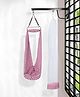 SafeChamp Meander Baby Swing Cradle With Mosquito Net, Pillow, Spring And Metal Window Cradle Hanger (Pink)