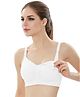 Fabme Sleeveless Solid Full Coverage Padded Bra - White