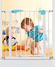 Safe-O-Kid Adjustable One-Year Warranty Baby Safety Gate (75-95 cm)  Durable Metal Child Gate for Kids, Dog Gate, Baby Gate with 2-Way Auto-Close, Secret Lock, No Drill Required (Blue)
