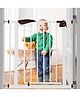 Safe-O-Kid Baby Safety Gate (75-105 cm) with 1 Year Warranty | Adjustable Metal Child Safety Gate | Pressure-Mounted, Auto-Close l Double Lock | Safety Gate for Kids, Babies & Pets -Brown