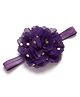 Bhoomi Collection Chiffon Floral Embellished Headband - Purple
