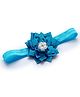 Bhoomi Collection  Handmade Lotus &  Pearl Rhinestone Embellished  Headband - Sky Blue