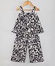 Hugsntugs Cotton Sleeveless Abstract Printed Top With Coordinating Pant - Black