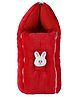 VoiDrop Big Velvet Baby Carry Bed Cum Sleeping Bag 2 in 1 for New Born Baby Sleeping Bag in Large size (Red)